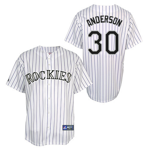 Brett Anderson #30 Youth Baseball Jersey-Colorado Rockies Authentic Home White Cool Base MLB Jersey